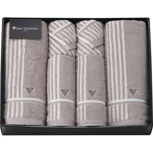 Towel - 【送料無料・包装無料・のし無料】アイザック・バレンチノ バス・フェイス・ウォッシュタオルセット IVS-26650(A3)