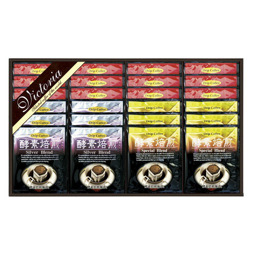 Trial Set - 【ギフト包装・のし紙無料】VICTORIA COFFEE プレミアム 珈琲屋さんの酵素焙煎ドリップコーヒー TV-300(A3)