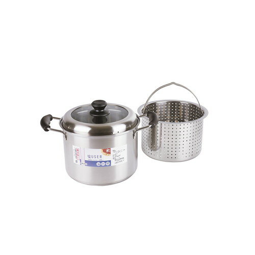 【送料無料・包装無料・のし無料】ローザー IH対応パスタポット22cm(ガラス窓付蓋) RB-2319(B4)