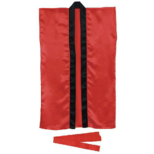 アーテック サテンロングハッピ 赤 S(ハチマキ付)