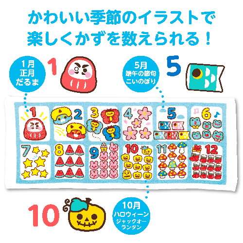アーテック かぞえるタオル きせつのすうじ