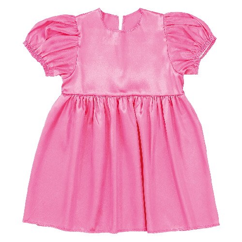 アーテック ソフトサテンパフスリーブワンピース ピンク