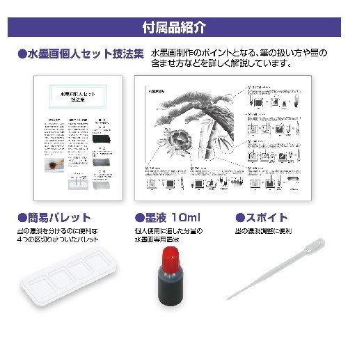 アーテック 水墨画個人セット 彩色筆付