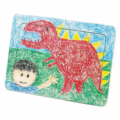 無地の木製のパズルです。お絵かきをして自分だけのパズルを作ることができます。■210×148×4.5mm