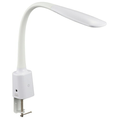 OHM オーム電機【タッチ式センサー】クランプ式LEDデスクスタンド（460lm/3段階調光/昼白色/ホワイト）LTC-LS16MUGH-W