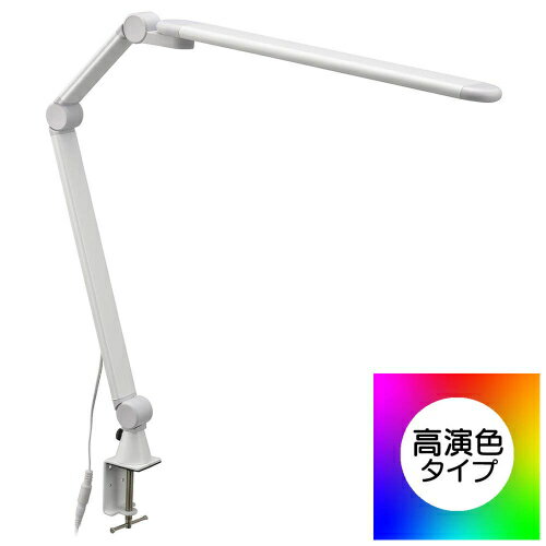 OHM オーム電機　LEDデスクランプ（クランプ式/3段階調光/Ra93/850 lm/昼光色/ホワイト）LTC-LS30N-W