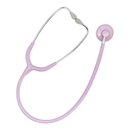 特徴 ●チェストピース部は抗菌加工を施しています。 ●耳の角度に合わせて、耳管の角度調整が可能です。 ●ソフトイヤピースは回転式のため、耳の痛みを軽減します。 仕様 ■仕様：シングル ■重量（g）：約90 ■材質：チェストピース／アルミニウム（抗菌）、耳管／真鍮、ダイアフラム／ガラスエポキシ、リング／ポリエステル、チューブ／PVC（塩化ビニル樹脂）、ソフトイヤピース／シリコン、ネームタグ（クリア）／樹脂 ■全長：約720mm ■振動板面径：約Φ48mm ■付属品：ソフトイヤピース（大）1セット、ネームタグ、ネームタグ用名前シール ■荷姿サイズ：165×325×45mm　0.28kg ■医療機器届出番号：11B2X00021116201