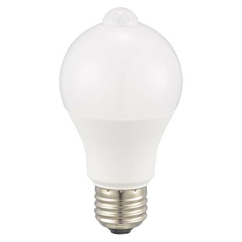 OHM オーム電機　【消灯お知らせ機能搭載】LED電球（60形相当/7.2W/830 lm/電球色/E26/人感・明暗センサー付） LDA7L-G PIR6
