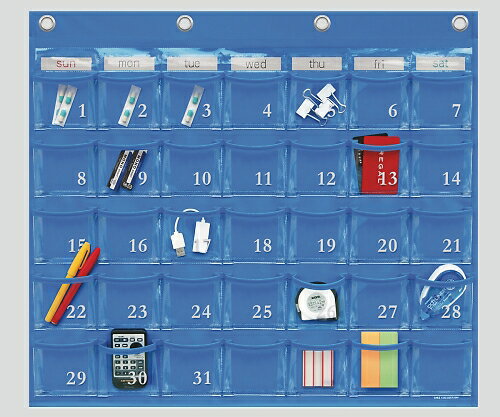 お薬カレンダー カレンダーポケット ブルー W-416BL 日本製 SAKI サキ　4990630416066　お薬カレンダー 1ヶ月