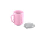 窓付きメモリーコップ フタが付いており衛生的 ピンク 300mL 自助具