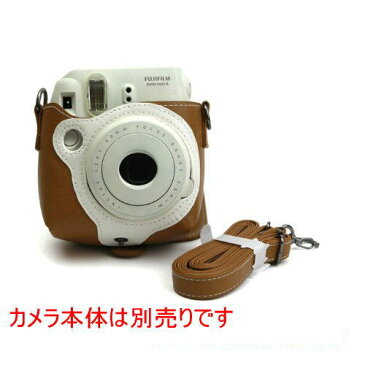 【最大1200円クーポン配布中】チェキ instax mini8 専用速写ケース キャラメル【お取り寄せ】