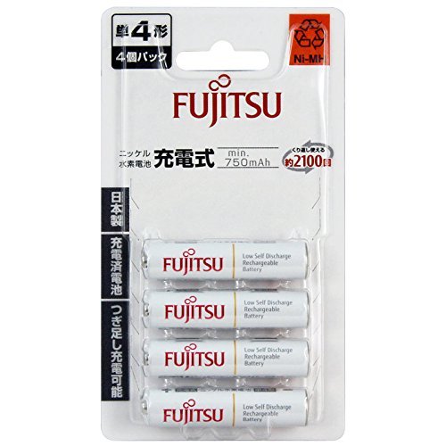 ●充電済みで買ってすぐ使える。フル充電後5年後でもすぐ使える ●ご家庭でお使いの電池を使用する機器や防災用の備蓄電池としても ●-20℃の低温でも使用可能。寒冷地やアウトドアシーンでも使用可能です。 ■繰り返し回数：約2100回 ■電池容量：min.750mAh ■電圧：1.2V ■繰り返し充電回数：約2100回 お買得8本充電池はこちら ●富士通 スタンダード単3形充電池8本 HR-3UTC(バラ8本電池簡易紙ケース入) 日本製 ●富士通 スタンダード単4形充電池8本 HR-4UTC(バラ8本電池簡易紙ケース入) 日本製 ●富士通 高容量タイプ 単3形充電池8本 HR-3UTHC(バラ8本電池簡易紙ケース入) 日本製 ●富士通 高容量タイプ 単4形充電池8本 HR-4UTHC(バラ8本電池簡易紙ケース入) 日本製 ご不在でも受け取れる便利なポスト投函便はこちら ●【ポスト投函便・ネコポス】富士通 スタンダード単3形充電池8本 HR-3UTC(バラ8本電池簡易紙ケース入) 日本製 ●【ポスト投函便・ネコポス】富士通 スタンダード単4形充電池8本 HR-4UTC(バラ8本電池簡易紙ケース入) 日本製 ●【ポスト投函便・ネコポス】富士通 高容量タイプ 単3形充電池8本 HR-3UTHC(バラ8本電池簡易紙ケース入) 日本製 ●【ポスト投函便・ネコポス】富士通 高容量タイプ 単4形充電池8本 HR-4UTHC(バラ8本電池簡易紙ケース入) 日本製