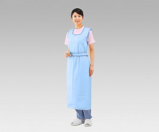 二重巻のひもでしっかり装着します。裏面にしなやかなニットを使用しているのでスムーズに動けます。材質：耐熱ポリウレタンフィルム（ギャラックス(R)・基布：ポリエステル100％ニット）総丈×胴回り：140×105cm洗濯・脱水・乾燥機（130℃）可防水加工防カビ加工色：サックスサイズ：L（164〜174cm）型番：60134975520826095