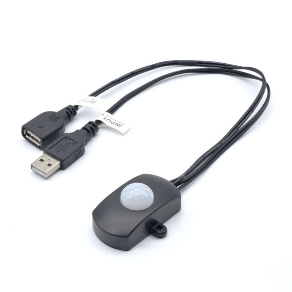日本トラストテクノロジー USB人感センサー ブラック JTT USENS-BK 人の動きを感知してUSB機器を動作させることができる後付けタイプの人感センサー