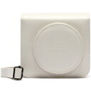 富士フィルム チェキスクエアカメラ instax SQUARE SQ1用カメラケース ホワイト ショルダーストラップ付