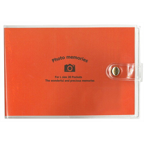 ナカバヤシ　カバーポケットアルバム　L201　レッド　アカ-PVL-201-1