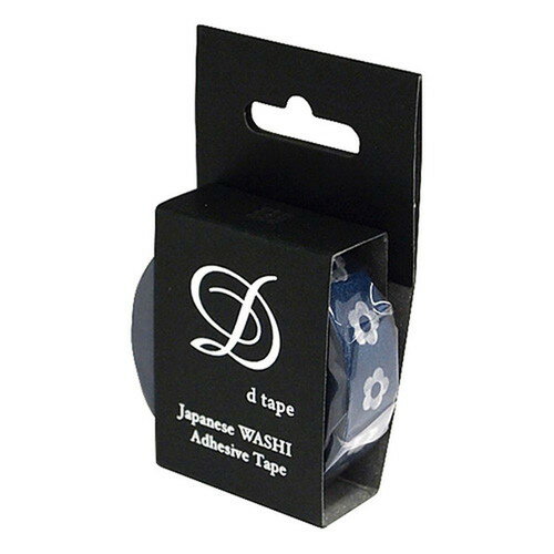 ナカバヤシ　デコテープFL15MMネイビー　DT15-FLOWER-NV