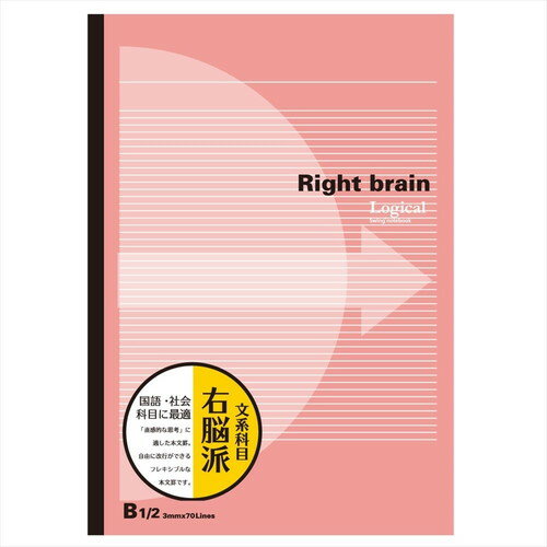 ナカバヤシ ロジカルブレイン3ミリ罫B530枚ピンク ノ-B547-3M-P