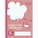ナカバヤシ ロジカルエアー フェイス柄 方眼5mm A4 ピンク HA4-H501-P