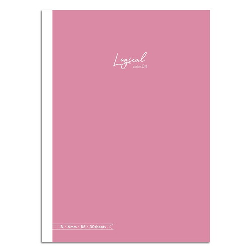 ナカバヤシ ロジカルカラーB5B罫ピンク4 NB504B-P4