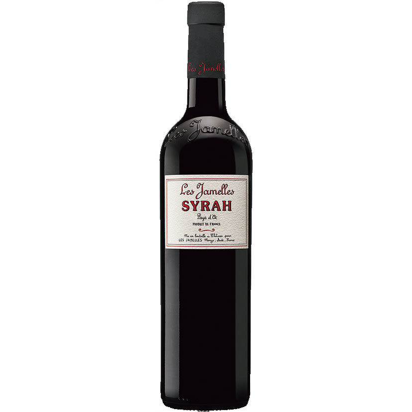 レ・ジャメル　シラー Les Jamelles Syrah 品種:シラー100％ 産地:ラングドック＝ルーション 赤/フルボディ/750ml 南フランスの代表品種シラー。熟したフルーツとスパイス の複雑で上品な香りにしっかりとした味わいの赤ワイン。 ハーブやスパイスを利かせたアジア料理にトマトソースや 甘酸っぱいソースとも良く合います。 【ご確認ください】 法律により20歳未満の酒類の購入や飲酒は禁止されています。 ・ラベルやデザイン、ヴィンテージ、度数等が最新のものと変更になり掲載画像と異なる場合がございます。 予めご了承ください。