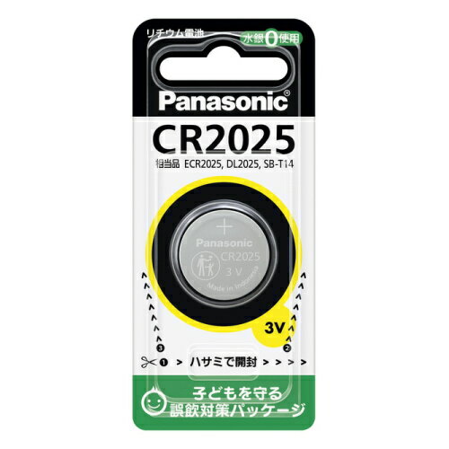 パナソニック Panasonic リチウム電池 コイン形電池 CR2025 (CR2025P CR-2025)