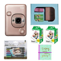 【ギフト チェキ】富士フィルム チェキ インスタントカメラ リプレイ　instax mini LiPlay【ブラッシュゴールド】ギフトBOXセット