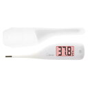 ●わきにフィットしやすい曲がる形状 先端部分がぐにゃっと曲がるため、じっとしていない赤ちゃんや小さな子どもの熱を簡単に測ることができます。 やわらかいから赤ちゃんの敏感肌や、肌が弱い大人の方も安心してご使用いただけます。 また、測温部は抗菌樹脂なので衛生的に使ええます。 ●わずか15秒で測れる「予測式」 検温スピードわずか15秒の予測式体温計です。（予測検温はわき下のみ） 「非接触は正確性が不安だけど、実測式では時間がかかる」という方にぴったりの検温が早い体温計です。 ●2種類のブザー音とバックライトで体温をお知らせ 測定結果が37.8℃以上の時は、通常とは異なるブザー音と赤色バックライトでお知らせしてくれます。 高熱の時は数字を実際に見なくても素早く気づくことができます。 ●便利な収納ケース付き 収納ケースは中が空いているので、ケース内側の先端までお手入れもかんたんにできます。 ケースにはストラップ穴もついています。 【仕様】 一般的名称：電子体温計 一般用 商品サイズ：約 W31×D15×H135mm 商品重量：約 22g（電池含む） 電源：リチウム電池 CR2032×1個 測定方法：予測/わき下 約15秒、実測/わき下・口中 測温部：サーミスタ 測定範囲：32.0〜42.9℃ 測定精度：±0.1℃（恒温水槽で実測測定した場合） 温度表示：3桁＋℃表示、0.1℃毎 動作温度範囲：10〜40℃ 医療機器認証番号：304AKBZX00028000 主な機能：メモリー機能、オートパワーオフ、抗菌樹脂仕様、2種類のブザー、大画面表示、バックライト、電池交換可能、ストラップ穴付き収納ケース 付属品：テスト用電池、収納ケース、取扱説明書（保証書・医療機器添付文書 付） 生産国：中国 メーカー保証期間：1年 製造発売元：株式会社ドリテック（製品お問い合わせTEL：0120-875-019） ※予測式体温計の場合、検温開始から温度の上がり方を分析・演算することで約10分後の体温を予測する為、熱がこもった状態や連続で測定された場合、その影響を受け測定値が高く表示される場合があります。