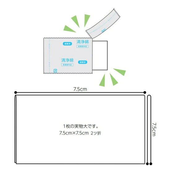 オオサキメディカル スキンフレッシュ 1箱(2枚×100包)　00095188 体の清浄・清拭に...