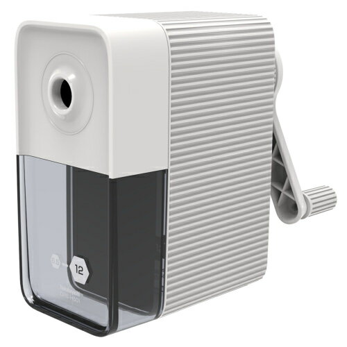 ナカバヤシ　太い鉛筆も削れる手動鉛筆削り/ホワイト　DPS-H501WH