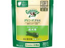 日本の愛犬のために生産された噛むことで歯垢を落とす、歯みがき専用ガム。アレルゲンとなりにくいといわれる原料を使用。 【原材料】 小麦粉、小麦タンパク、ゼラチン(豚由来)、セルロース、タンパク加水分解物、グリセリン、レシチン、ビタミン類(A、B1、B2、B6、B12、D3、E、コリン、ナイアシン、パントテン酸、ビオチン、葉酸)、ミネラル類(カリウム、カルシウム、クロライド、セレン、マグネシウム、マンガン、ヨウ素、リン、亜鉛、鉄、銅)、着色料(スイカ色素、ゲニパ色素、ウコン色素) 【保証成分】 タンパク質30％以上、脂質5.5％以上、粗繊維6％以下、灰分6％以下、水分15％以下 【エネルギー】 約26kcal/1本 【賞味期限】 18ヶ月 【原産国または製造地】 アメリカ