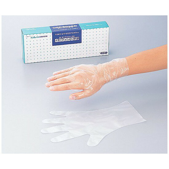アズワン　ナビフィット手袋　PE　内エンボス加工　100枚入　M　4560111720106