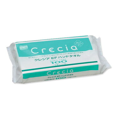 クレシア クレシアEFハンドタオルソフト 2枚重ね 218×230mm 100組入 37018B 4901750370183