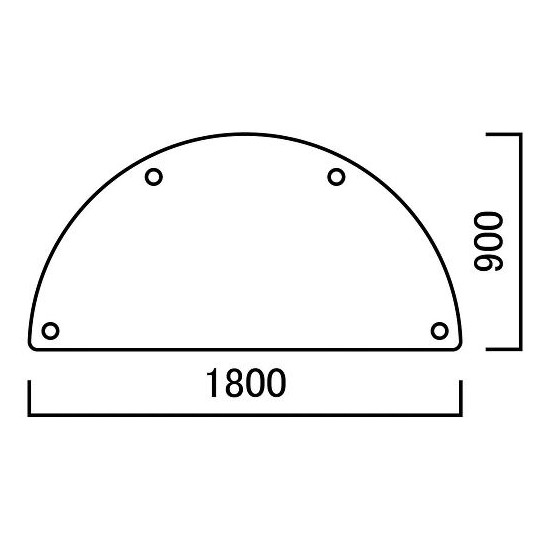 【法人様限定品 代引き不可 送料無料】第一工業　昇降式テーブル　半円型　1800×900×600〜800mm 　FPS-1890HR