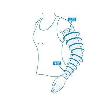 医療弾性スリーブ(弱圧タイプ・腕用)　2本入　黒　SS　4901210554221