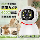 見守りカメラ 家庭用 1台2役 600万画素 防犯カメラ 小型 監視カメラ 室内 ペットカメラ ワイヤレス 見守り 留守番 カメラ ベビーモニター 2.4G&5...