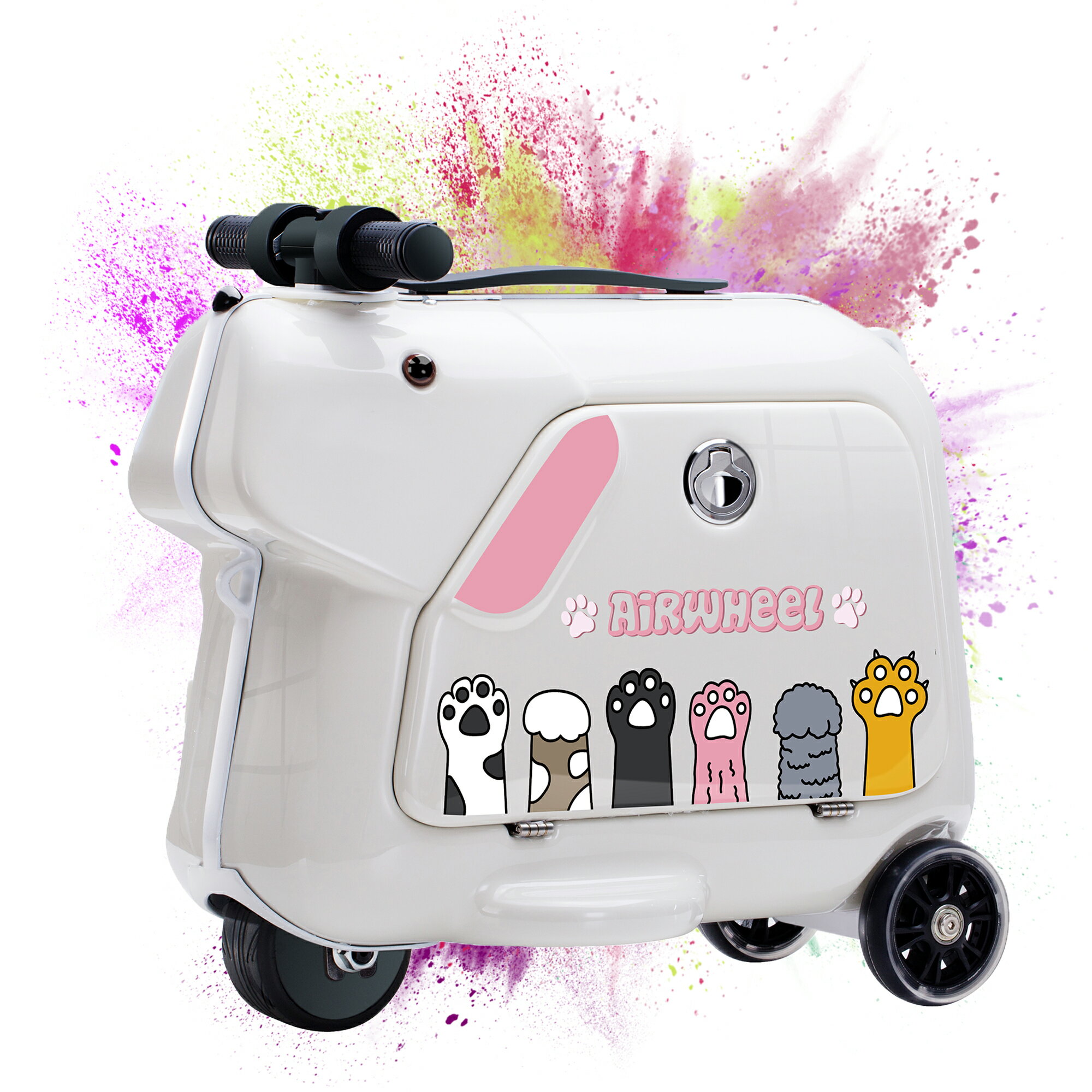 【月間優良ショップ受賞】子供用 スーツケース 可愛い 電気スーツケース キッズキャリーケース Airwheel キッズ用 乗って遊べる 機内持込み カバンセット 通学 旅行 KIDS 子供用 ライディング可能 電動走行スーツケース 耐荷重量:40kg 容量:15Lのサムネイル
