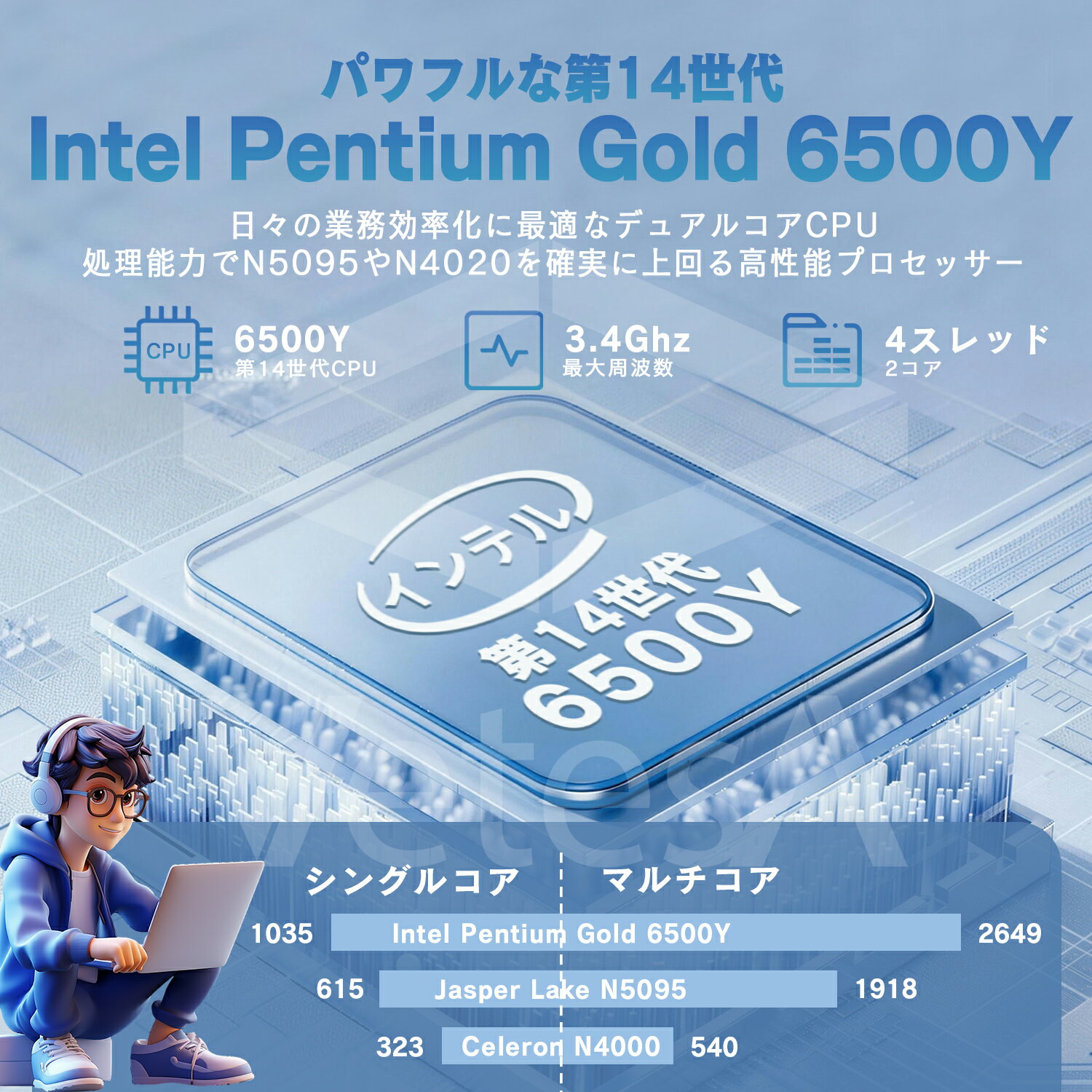 ノートパソコン 新品 Office付き 第14世代CPU 15.6型 メモリ16GB SSD256GB 512GB Windows11 日本語キーボード テンキー 15インチ Webカメラ 高速WiFi Bluetooth 軽量 ホワイト 白 パソコン PC 在宅 事務 学習用 おすすめ 1年保証 - Image 2