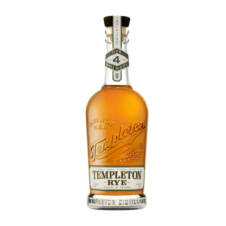 テンプルトン　ライ 4年40度 750ml 正規品 アル・カポネをも魅了したアメリカンウイスキー テンプルトン ライはアメリカ・インディアナ州でつくられるストレート ライウイスキーで、生産量が少ないため、ほとんどがアメリカ国内で消費されています。元々、1920年の禁酒法時代に存在したブランドで、アイオア州の人口360人ほどの小さな町で製造されたテンプルトン ライはその品質の高さから、あっという間にかの悪名高きアル・カポネの知るところとなり、ニューヨーク、シカゴなどに広められました。晩年、アルカトラズ刑務所に投獄されたアル・カポネはテンプルトンが忘れられず、刑務所の中にあの手この手を使い持ち込ませ、実際に独房（AZ-85）からボトルが発見されています。アメリカの法律では、ライ麦を51％以上使用したウイスキーはライウイスキーと呼ばれますが、このテンプルトンはなんと90％以上ライ麦を原料とし、蒸溜に銅製ポットスチルを使用する極めて稀な製法でつくられています。熟成はヘビーチャーしたアメリカンホワイトオークバレルの新樽のみを使い、最低4年間行います。オリジナルのレシピに従いライ麦を贅沢に使用することで生まれる豊かな香りと、極限に高められたスムースな飲み口は、大量生産では決して辿り着けないクオリティーです。内容量：750ml生産地：アメリカアルコール度数：40度 2