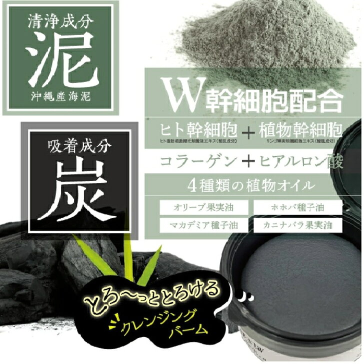 デジタルラボ 楽天市場店のRE:NEWクレンジングブラックバーム　100gクレンジング　角質ケア　洗顔　マッサージ　毛穴ケア　トリートメント　W幹細胞配合｜アングル2