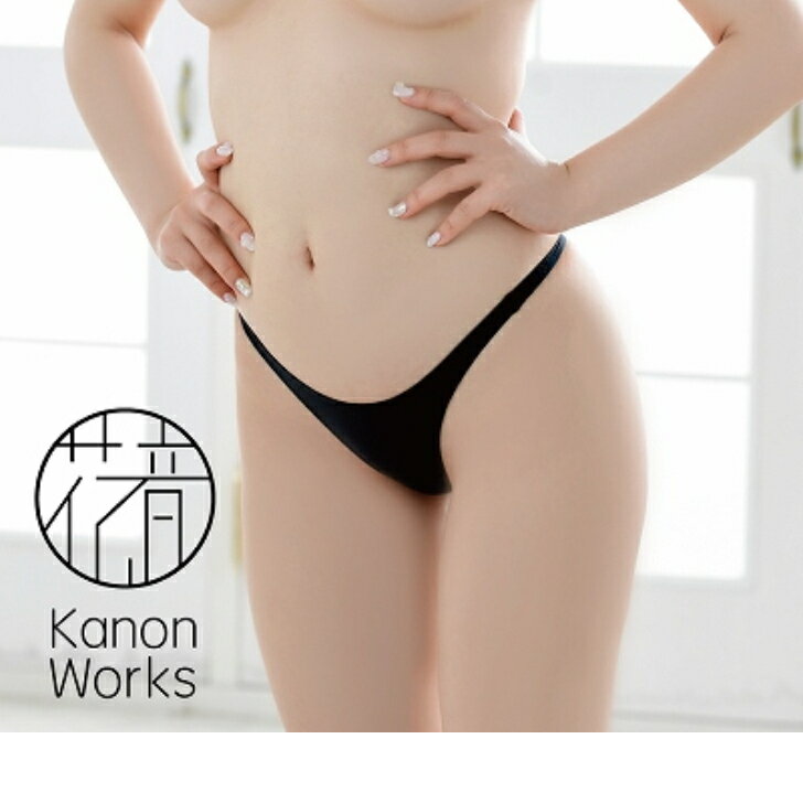 Kanon Works（花音ワークス）　Tバックショーツ　極薄TYPE　ブラック 国内の工場で丁寧に生産され　経験豊富な職人によるメイドインジャパンにこだわった商品です。 透け感があり伸縮性に優れた肌触りの良い極薄ストレッチ生地。ハイレグカットでセクシーさを引き立てるスタイリッシュなデザインのTバック本体サイズ：Mサイズ(B78-88/W58-70/H87-95cm) 2