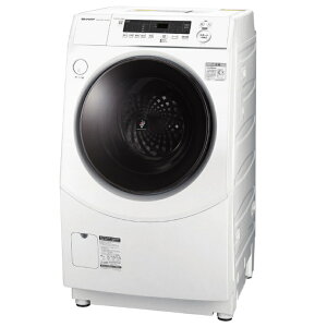 洗濯機　シャープ SHRAP　ドラム式洗濯乾燥機洗濯・脱水容量10kg 乾燥容量6kg ES-H10G-WL　左開き ホワイト系