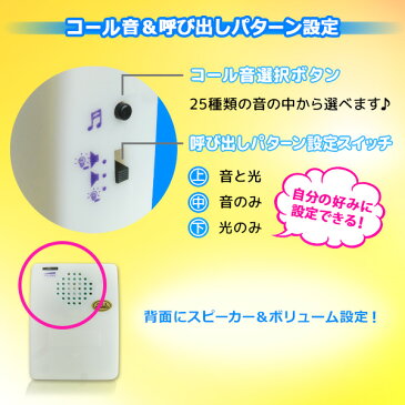 【送料無料】■LEDワイヤレスチャイム インターフォン■ワイヤレスだから配線不要!/チャイム/インターホン/インターフォン/ワイヤレス/LED/便利/配線不要/電池式/リモコン付き