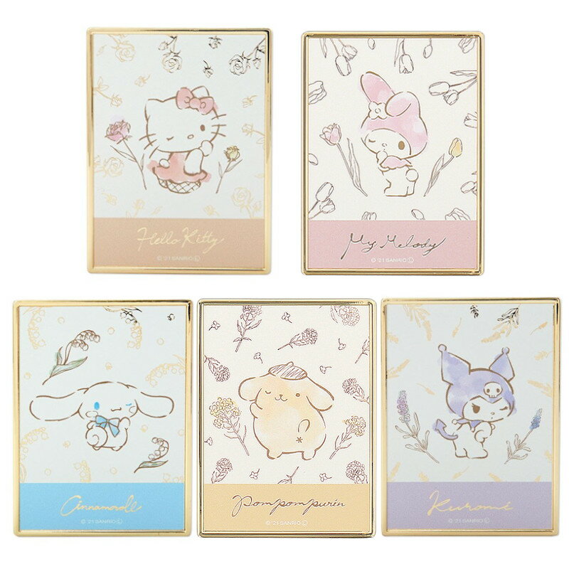 フラワーリング サンリオ水彩 カードミラー サンリオ グッズ シナモロール グッズ 大人 ミラー 持ち運び ミラー 携帯用 鏡 キャラクター かわいい 可愛い ...