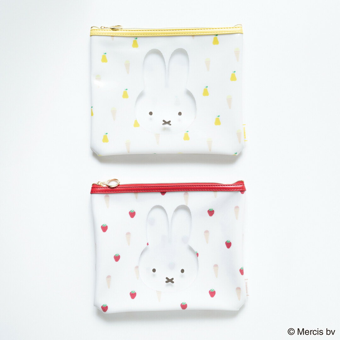 MIFFY FRUIT フラットポーチ ミッフィー グッズ 大人 プレゼント ミッフィー ポーチ ミッフィー フラット ポーチ ミッフィー クリア ポーチ ビニール ポーチ キャラクター クリアポーチ ポーチ キャラクター ポーチ かわいい 大きめ ポーチ