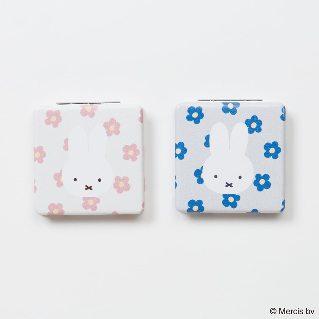 MIFFY FACE FLOWER コンパクトミラー ミッフィー グッズ 大人 ミッフィー グッズ 大人プレゼント ミッフィー ミラー コンパクトミラー かわいい 拡大鏡 ミラー 携帯用 持ち運びミラー 鏡 持ち運び 折りたたみ 小さい