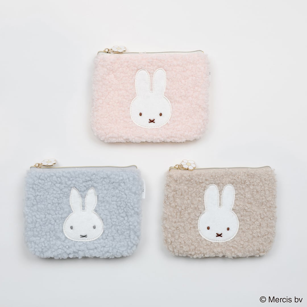 Rakuten - MIFFY BOA ミニフラットポーチ ミッフィー ポーチ ミッフィー グッズ 大人 プレゼント ポーチ もこもこ ミニポーチ キャラクター ミニポーチ かわいい ふわふわ ポーチ ミニポーチ 小物入れ