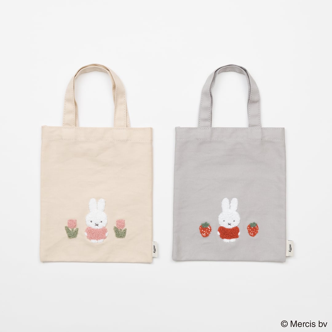 MIFFY RED＆PINK ミニトートバッグ ミッフィー トートバッグ ミッフィー ランチバッグ ミッフィー ミニトートバッグ トートバッグ 小さい ミッフィー グッズ 大人プレゼント 小さい 手提げ バッグ サブバッグ トート