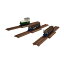 325444 トミーテック 鉄道コレクション ナローゲージ80 猫山森林鉄道 L型ディーゼル機関車 (ツートンカラー)・運材車 3両セットA 1/80スケール(9mmゲージサイズ) 鉄道模型（ZN106576）