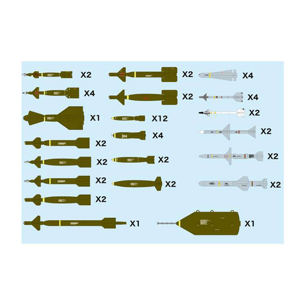 プラッツ AW-2 1/144 航空武装シリーズ 現用航空機用 ウェポンセット2 誘導爆弾＆ミサイル ’70～ プラモデル （ZS119288）